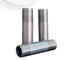 Niples cromados x2 de 8cm G029